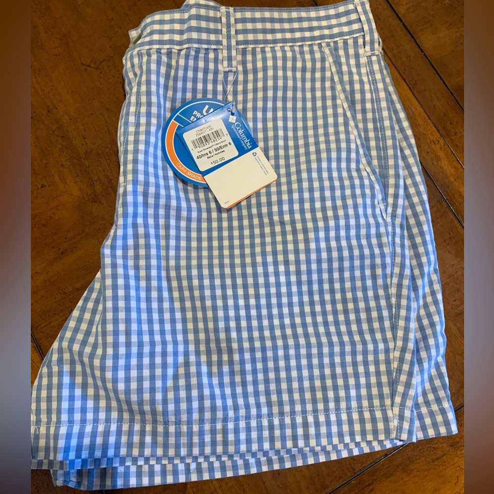 Columbia Women's Blue Gingham Shorts